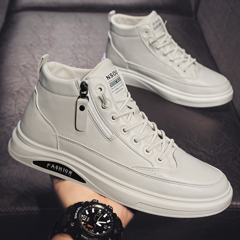 Women's High Fashion Sneakers with Detail Zipper and Comfortable Sole Mune Fashion