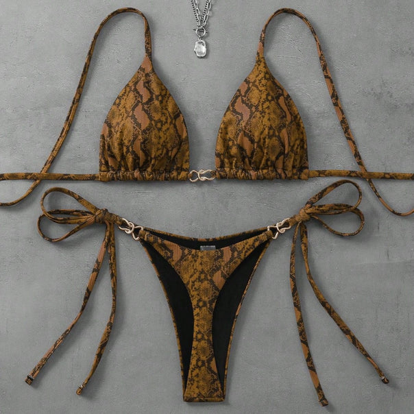 Ladies Triangle Bikini with exciting leopard pattern Mune Fashion