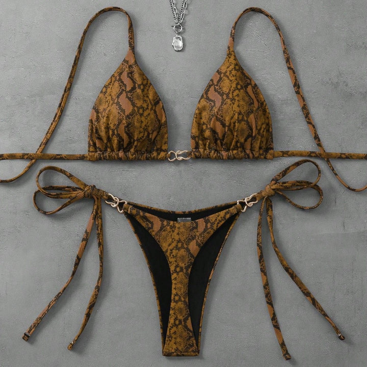 Ladies Triangle Bikini with exciting leopard pattern Mune Fashion