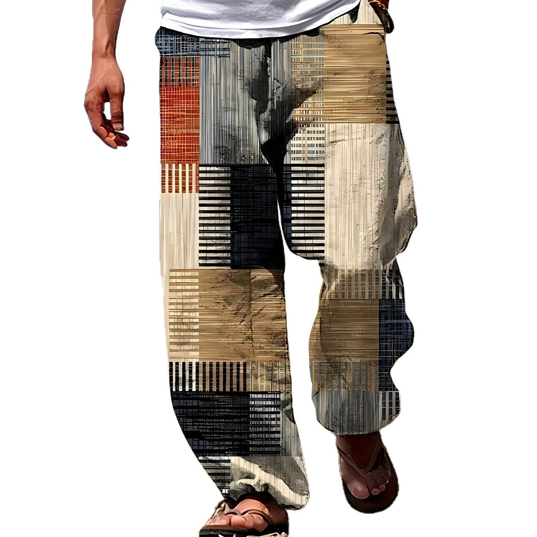 Men's Trendy Casual Pants with Unique Graphic Design Mune Fashion