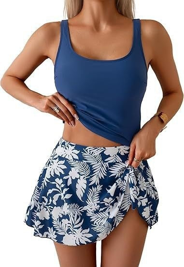 Ladies Tankini Set with Skirt Mune Fashion