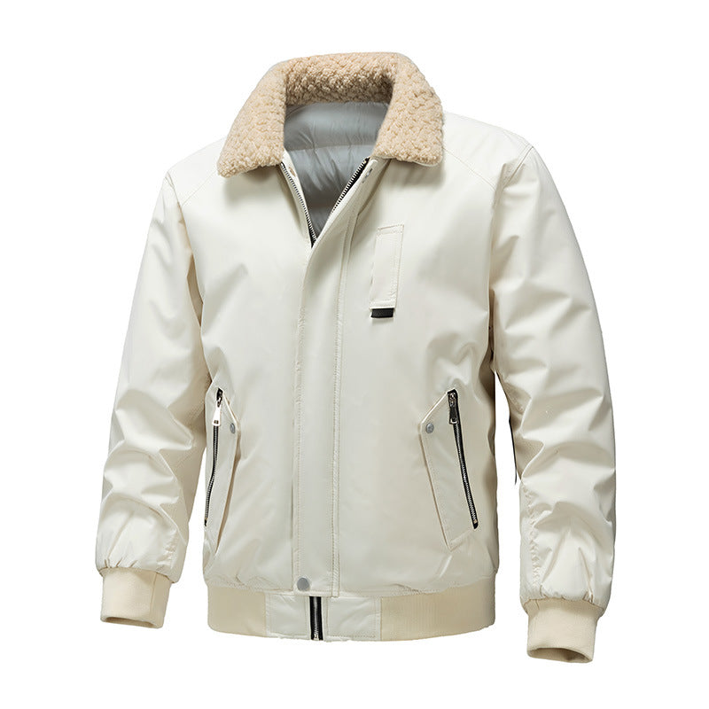 Men's bomber jacket with teddy collar and water-repellent outer material Mune Fashion