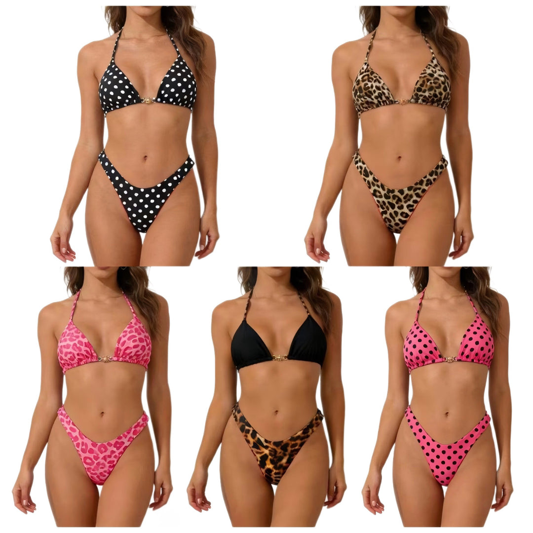 Women’s Triangle Bikini with Animal Print Mune Fashion