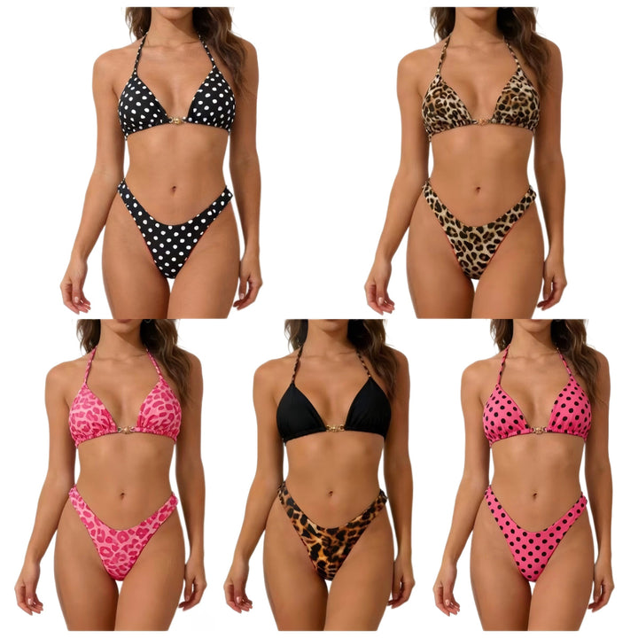 Women’s Triangle Bikini with Animal Print Mune Fashion