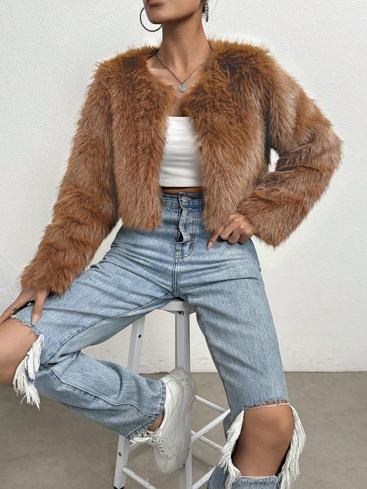 Women's Fluffy Short Jacket Mune