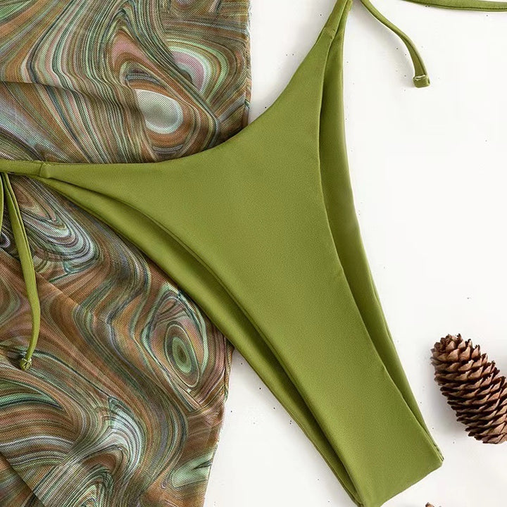 Women's bikini set with sophisticated wrap design and decorative top Mune Fashion