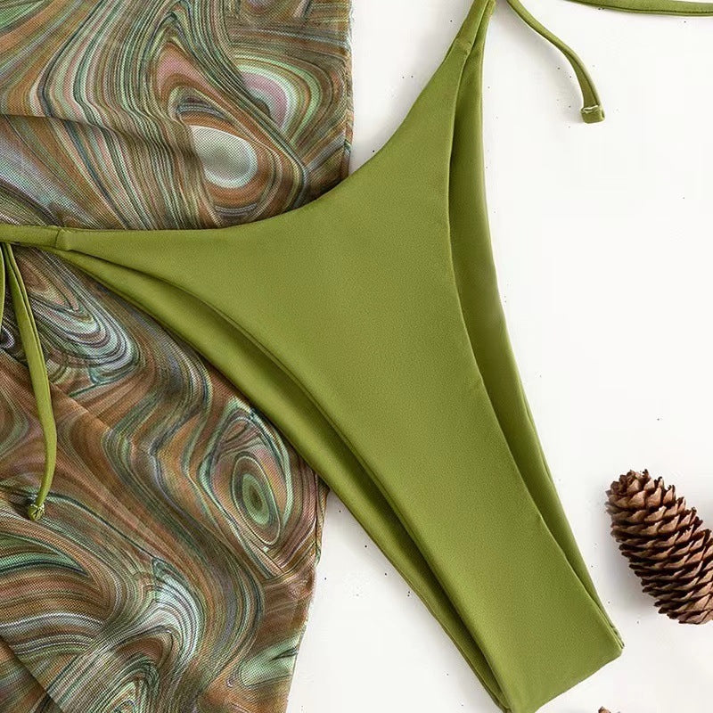 Women's bikini set with sophisticated wrap design and decorative top Mune Fashion