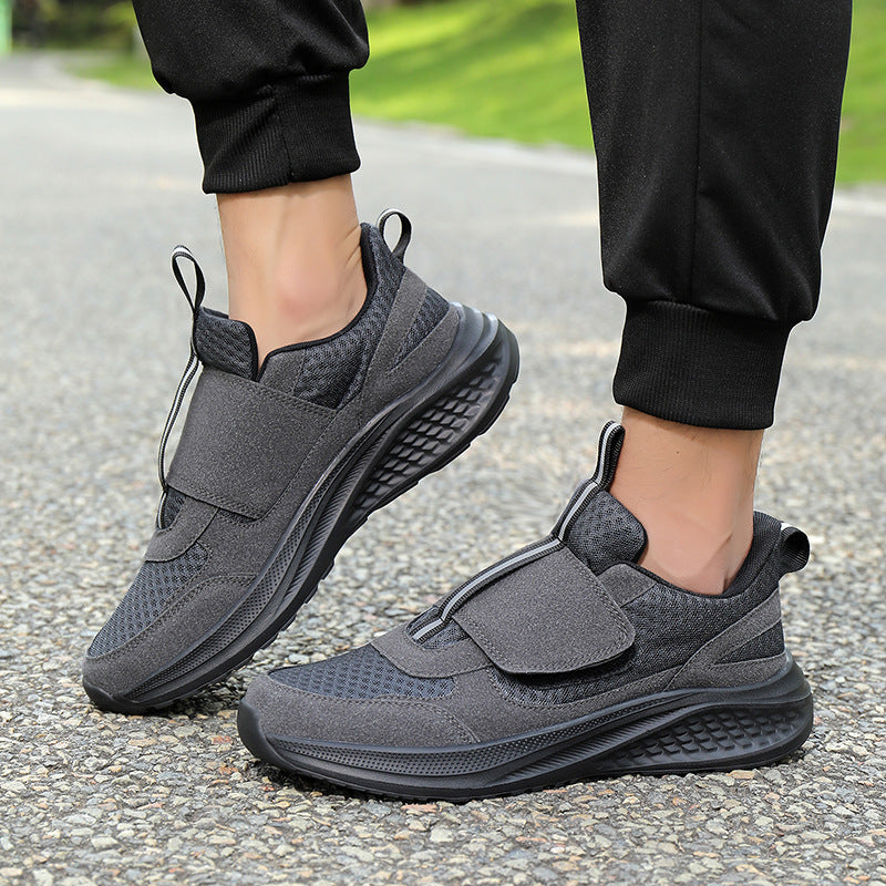 Men's Nan Urban Slip-On Sneaker with Velcro Front Closure, Elastic Pull System and Multi-Layer Cushioning Mune Fashion