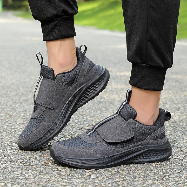 Men's Nan Urban Slip-On Sneaker with Velcro Front Closure, Elastic Pull System and Multi-Layer Cushioning Mune Fashion