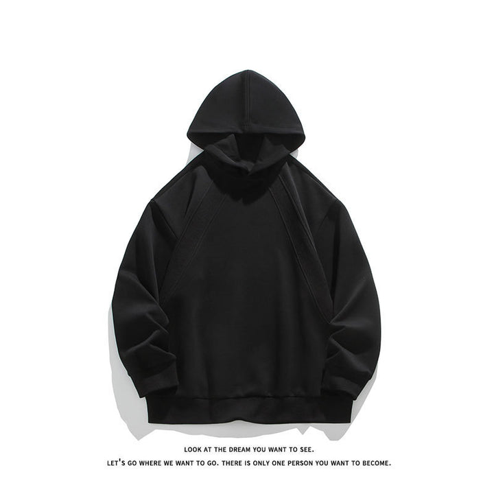 Men's Oversize Hoodie with Raglan Seams and Minimalist Streetwear Design Mune Fashion