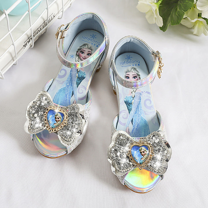 Girls Sparkling Princess Ballerinas with Decorative Floral Motif Mune Fashion