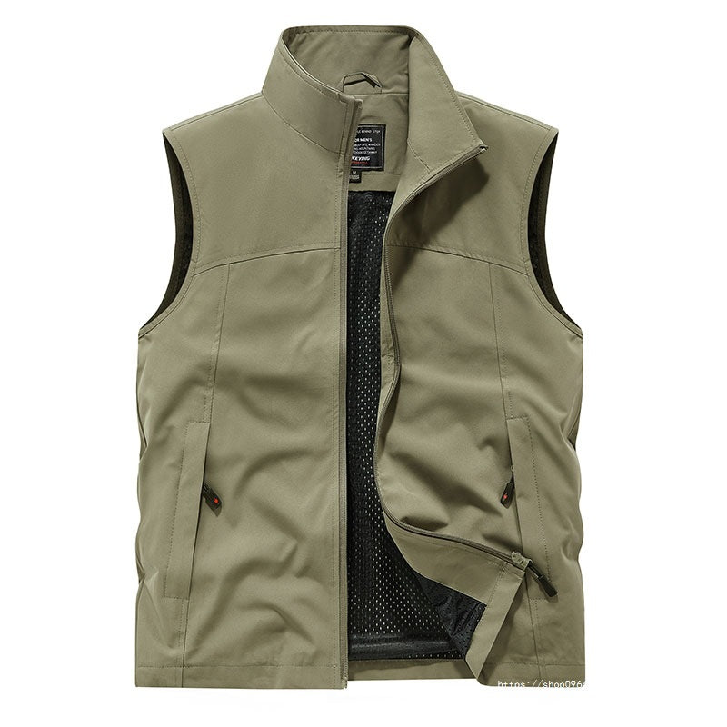 Men's Softshell Vest with Mesh Lining, Wind Resistant & Zipper Pockets Mune Fashion