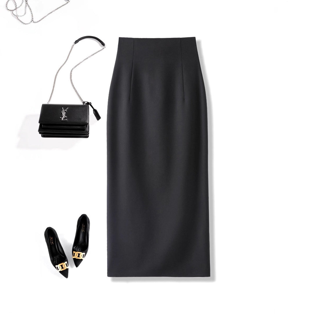 Women's Elegant Midi Skirt with Gatherings Mune Fashion