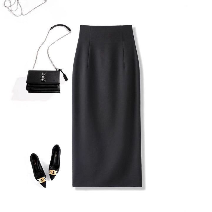 Women's Elegant Midi Skirt with Gatherings Mune Fashion