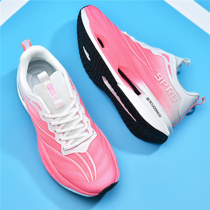 Unisex lightweight running shoes with cushioning platform sole and breathable upper material Mune Fashion