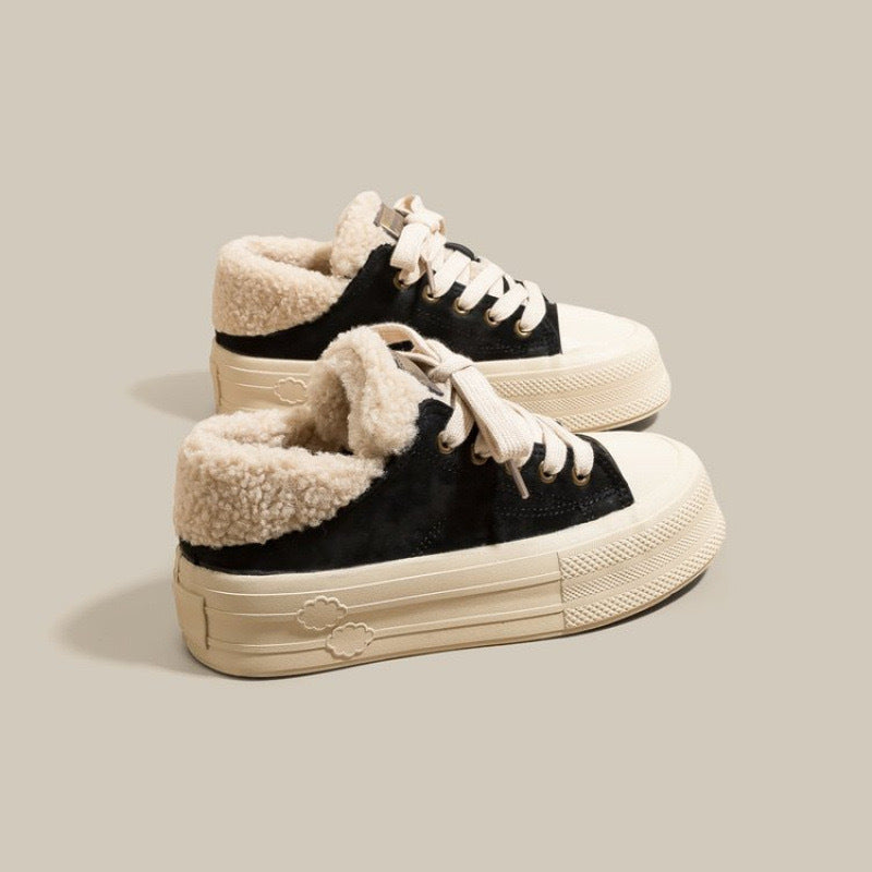 Women's Winter Sneakers with Cozy Lining and Non-Slip Sole Mune Fashion
