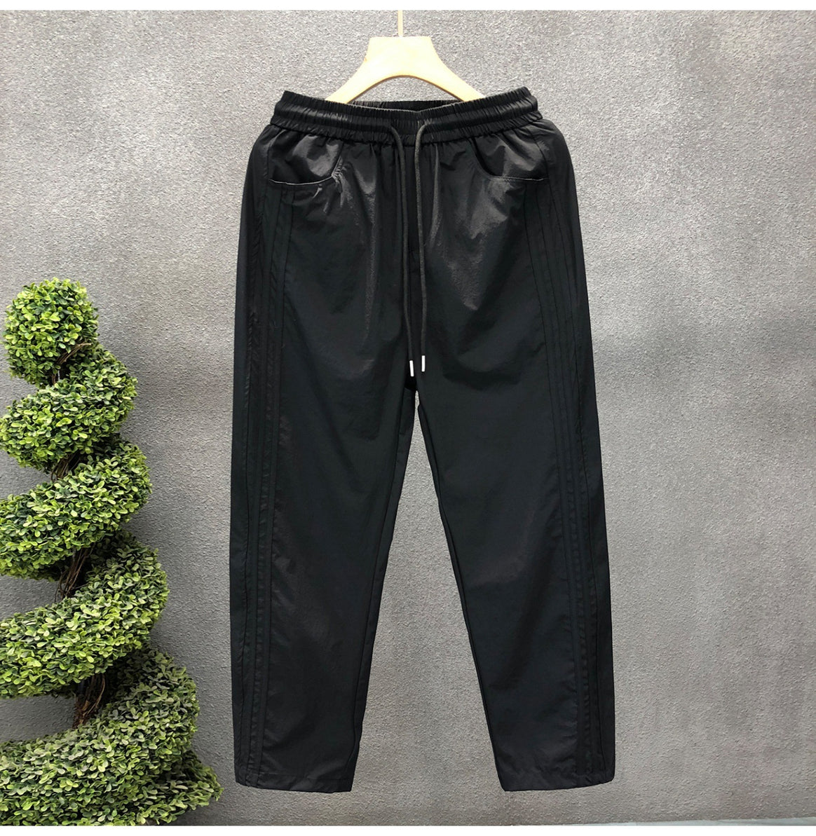 Men's Sporty Casual Pants with Elastic Waistband Mune Fashion