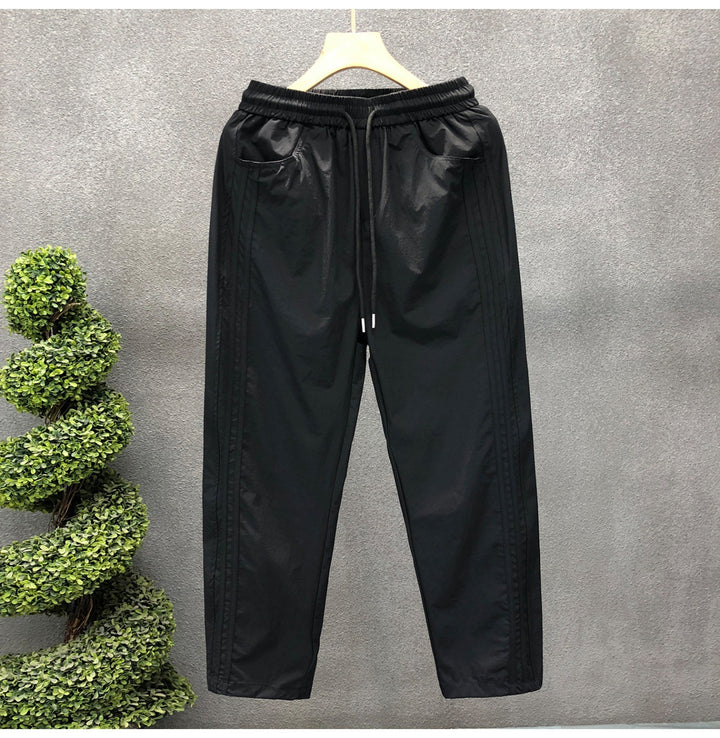 Men's Sporty Casual Pants with Elastic Waistband Mune Fashion