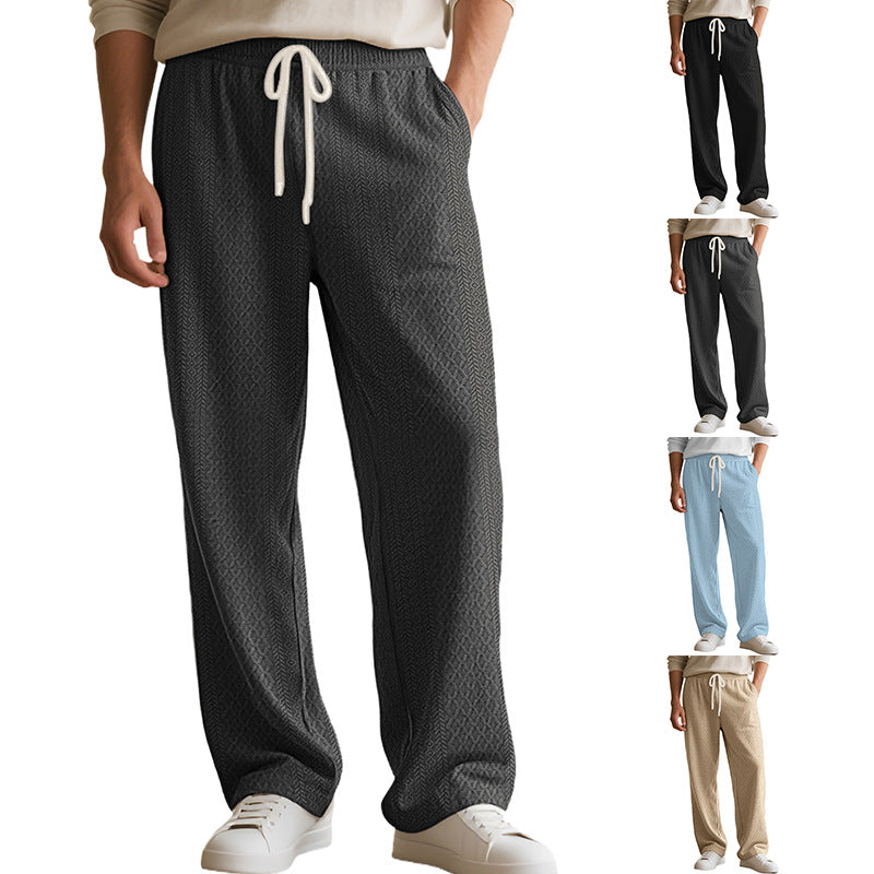 Ladies nan comfortable structured lounge pants with elastic drawstring and straight leg Mune Fashion