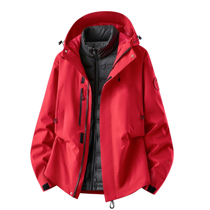 Men's waterproof outdoor jacket with removable fleece inner jacket Mune Fashion