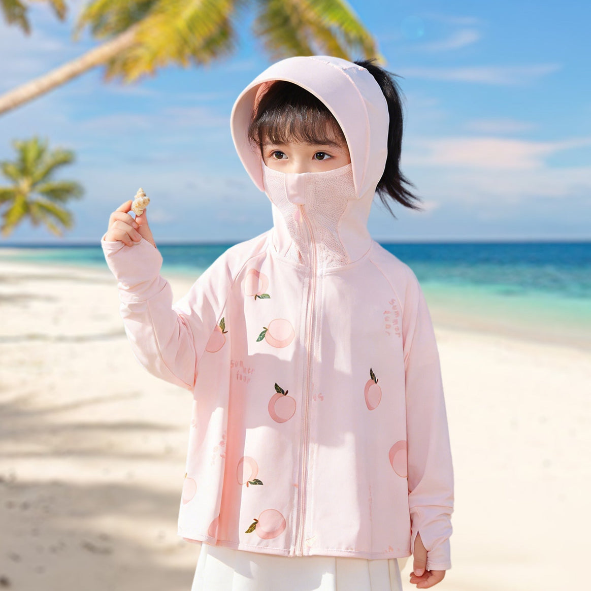 Ladies nan lightweight UV protection hoodie with integrated face mask and thumb hole Mune Fashion