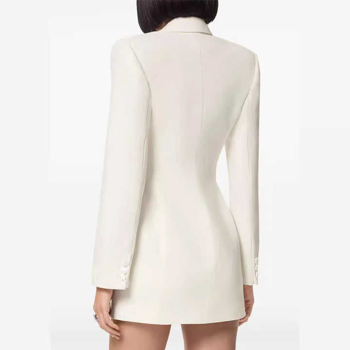 Women Short Tailored Blazer Dress in Double-Breasted Style Mune Fashion