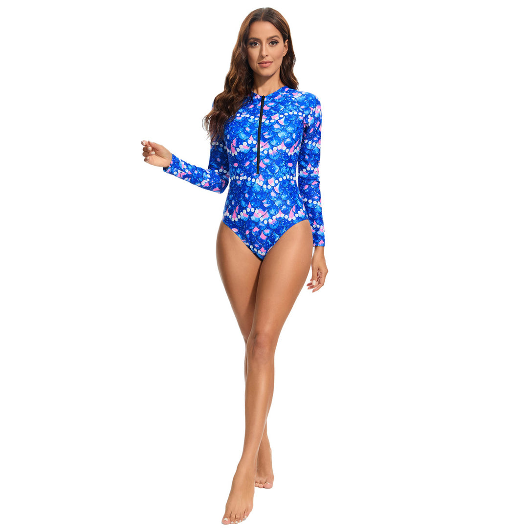 Women's Sporty Long Sleeve Swimsuit with UV Protection Mune Fashion