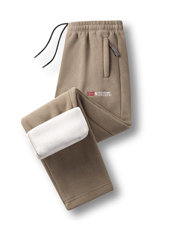 Women's fleece thermal pants with elastic waistband, zip pockets and soft lining Mune Fashion