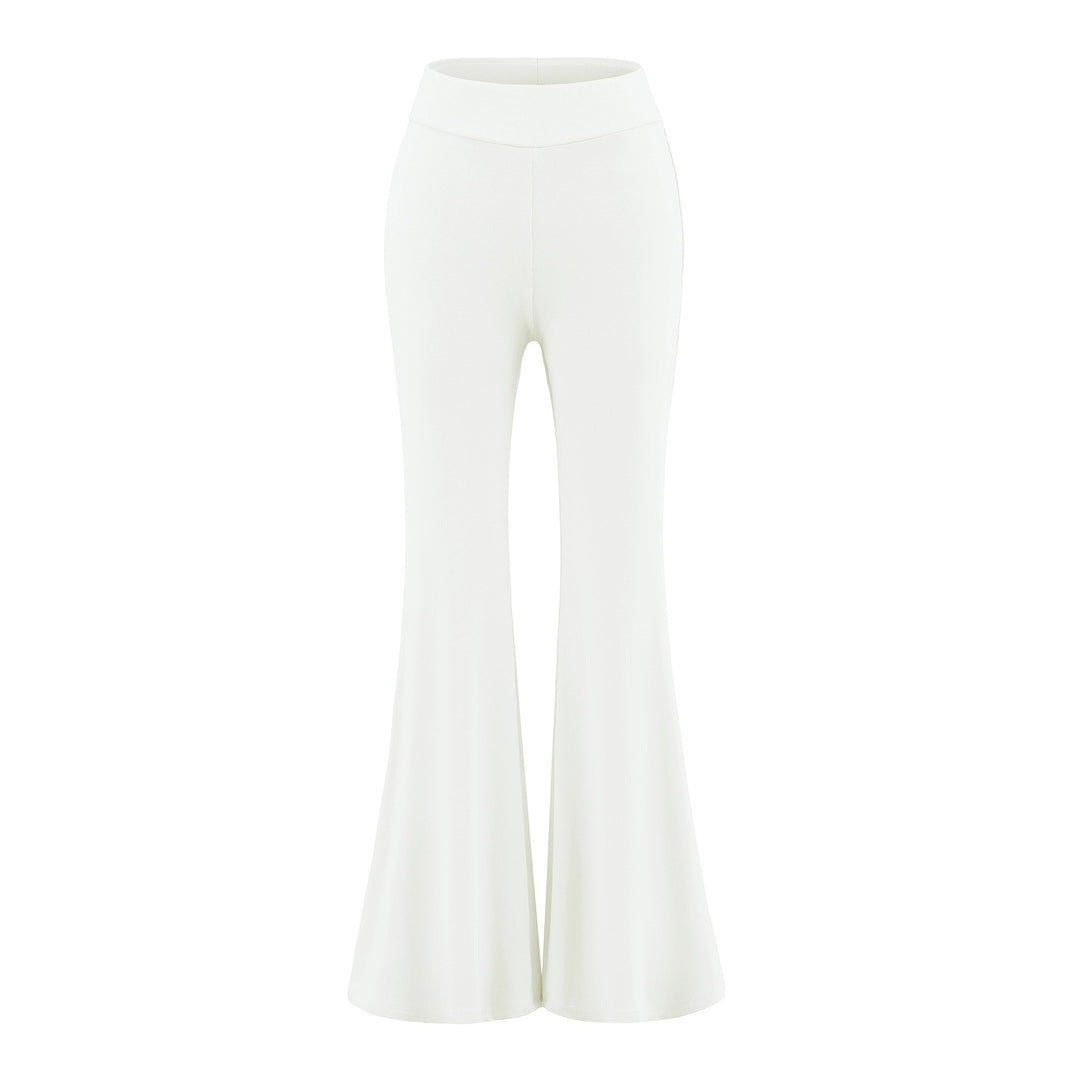 Women's High-Waisted Flared Jersey Leggings with Flared Hem