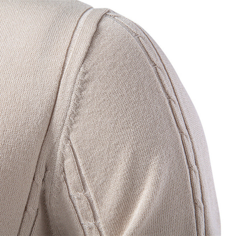 Men's short sleeve knitted polo with textured stripes, ribbed cuffs, and classic polo collar Mune Fashion