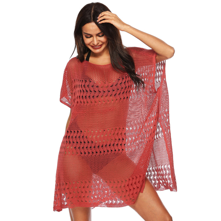 Ladies elegant beach sarong with intricate crochet pattern Mune Fashion