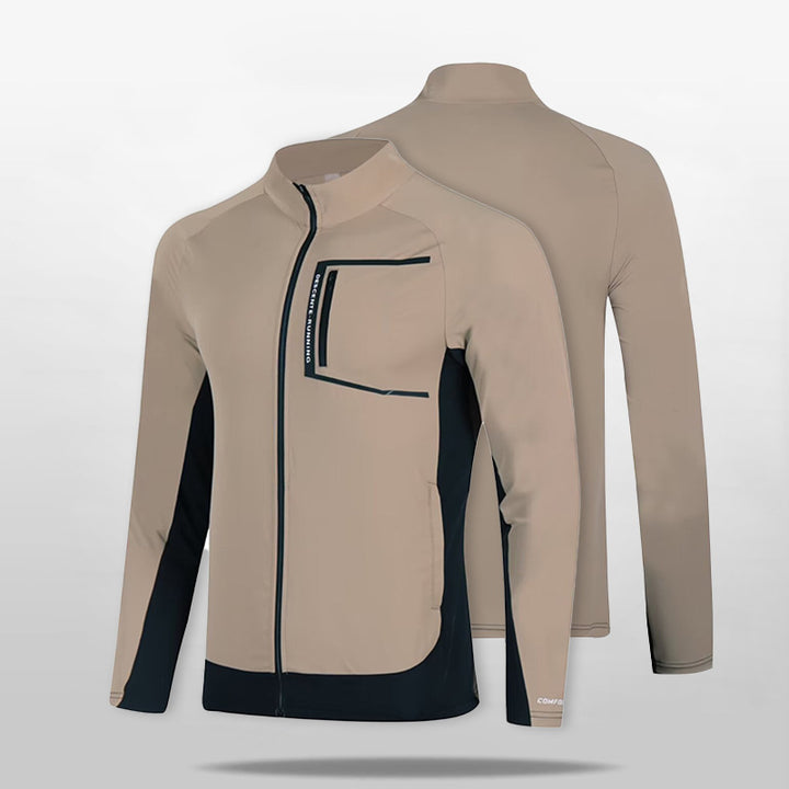 Men's breathable windproof running softshell jacket with stand-up collar and chest pocket Mune Fashion