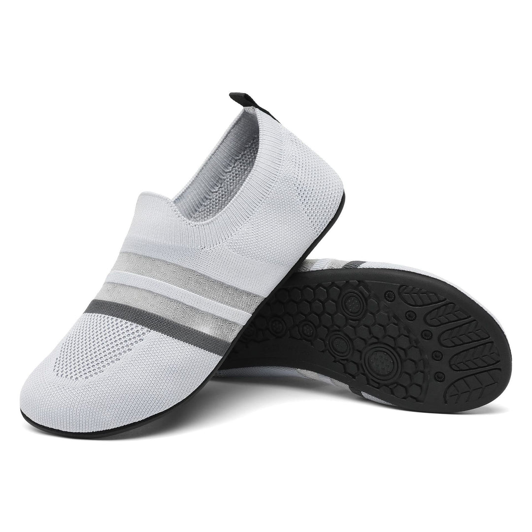 Ladies nan ultra-flexible knitted ballerina with sock-like shaft, elastic entry and non-slip flex sole Mune Fashion
