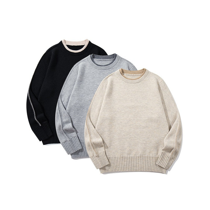 Unisex Soft Mélange Crew Neck Sweater made of Organic Cotton Blend with Boxy Fit and Wide Ribbed Cuffs Mune Fashion