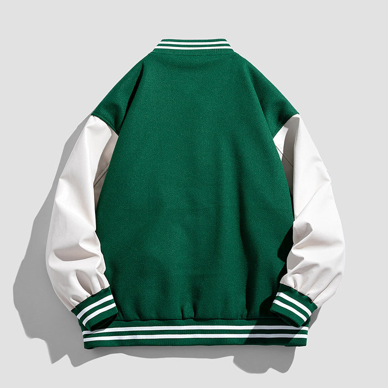 Men's Fashion College Jacket with Graphic Applications Mune Fashion