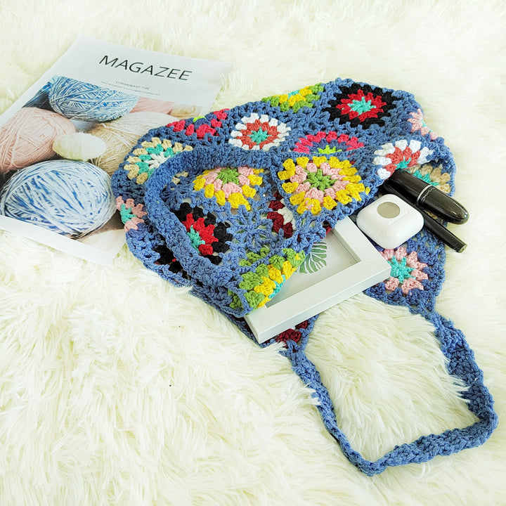 Women Handmade Crochet Shopper Bag Mune Fashion