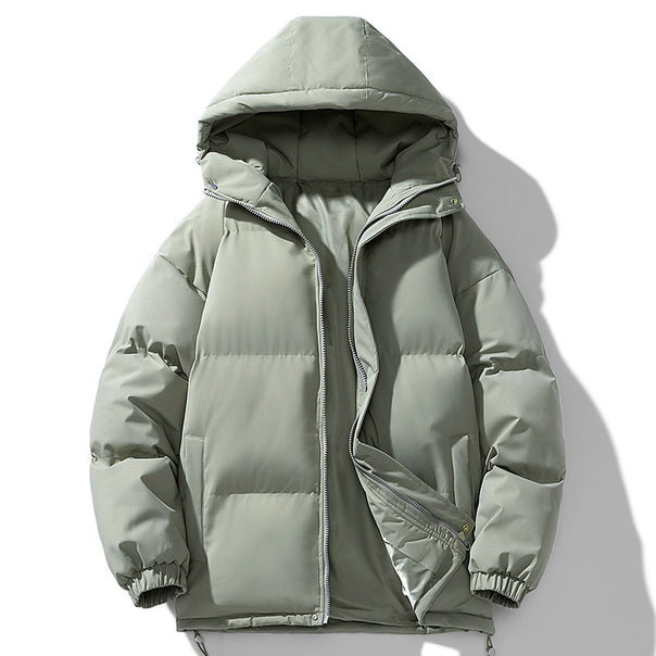 Men's minimalist oversized padded coat with quilted thermo filling and drawstring hood Mune Fashion