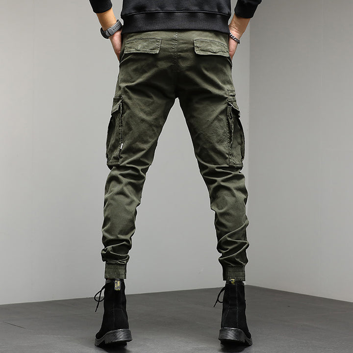 Men's cargo jogger pants in utility style with cuffs and multiple pockets Mune Fashion