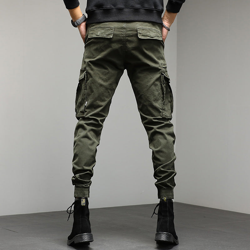 Men's Cargo Jogger Pants with Multifunctional Pockets, Reinforced Knee Areas, and Elastic Cuffs Mune Fashion