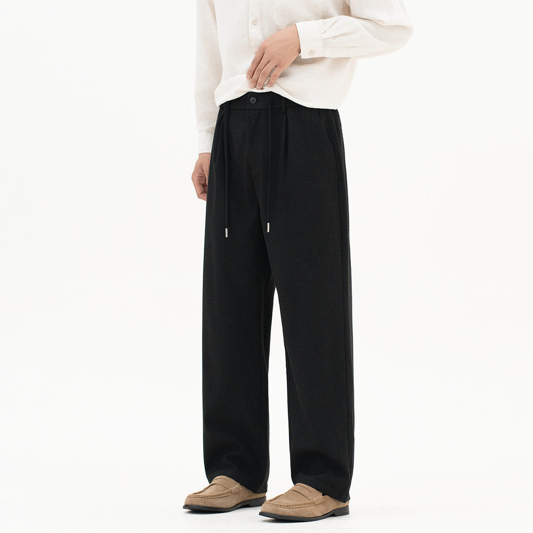 Women wide jersey lounge pants with elastic comfort waistband and drawstring