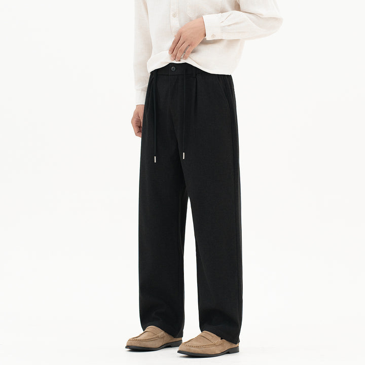 Women wide jersey lounge pants with elastic comfort waistband and drawstring