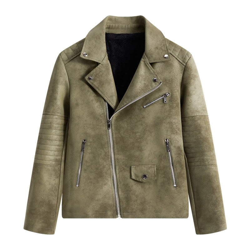 Men's Stylish Faux Leather Blouson Jacket Mune Fashion