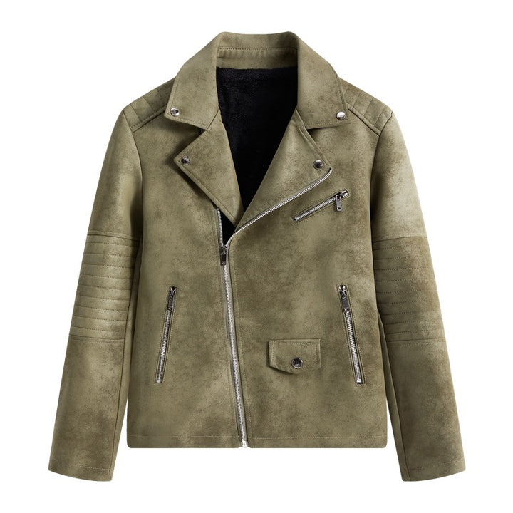 Men's Stylish Faux Leather Blouson Jacket Mune Fashion