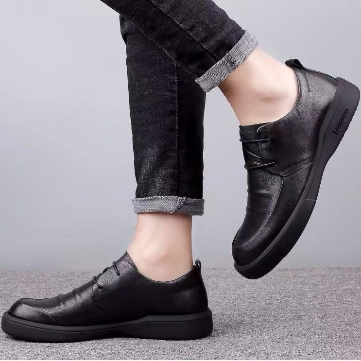 Men's Comfortable Lace-Up Shoes Made of High-Quality Leather Mune Fashion
