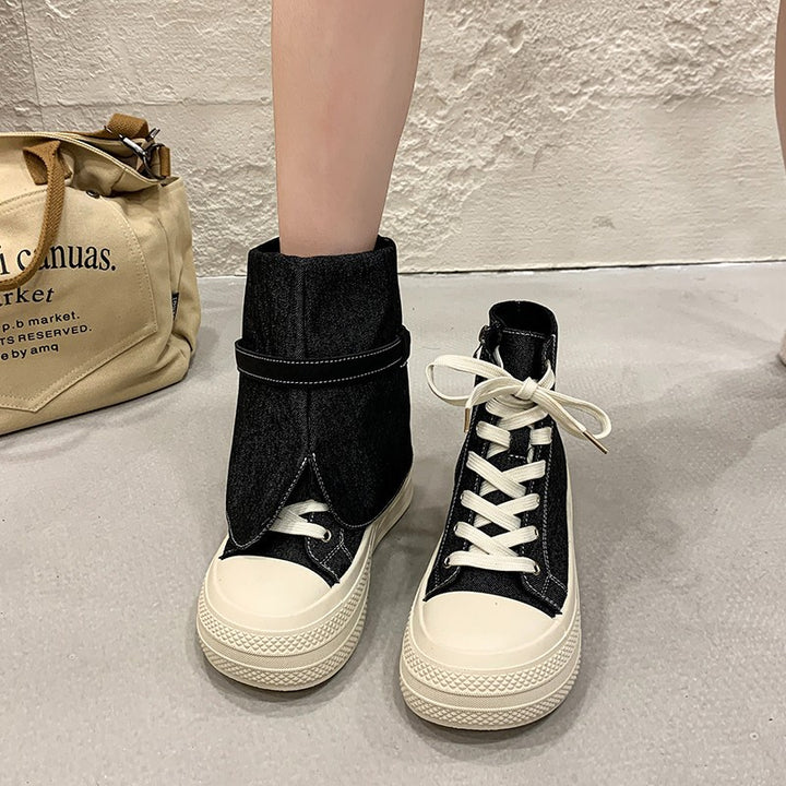 Women's Fashion Sneakers Boots with Unique Strap Design Mune Fashion