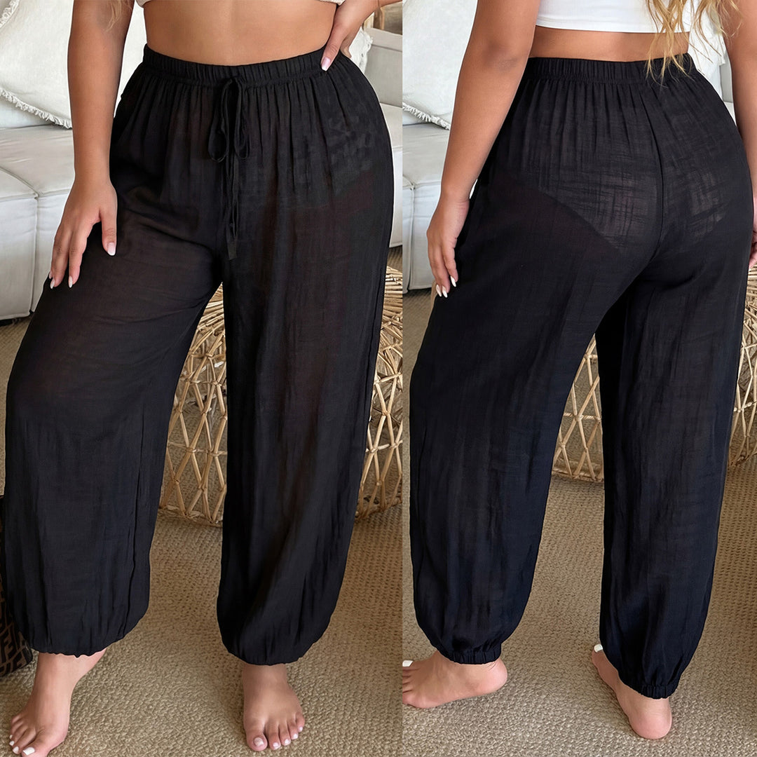 Ladies airy leisure pants with elastic waistband Mune Fashion