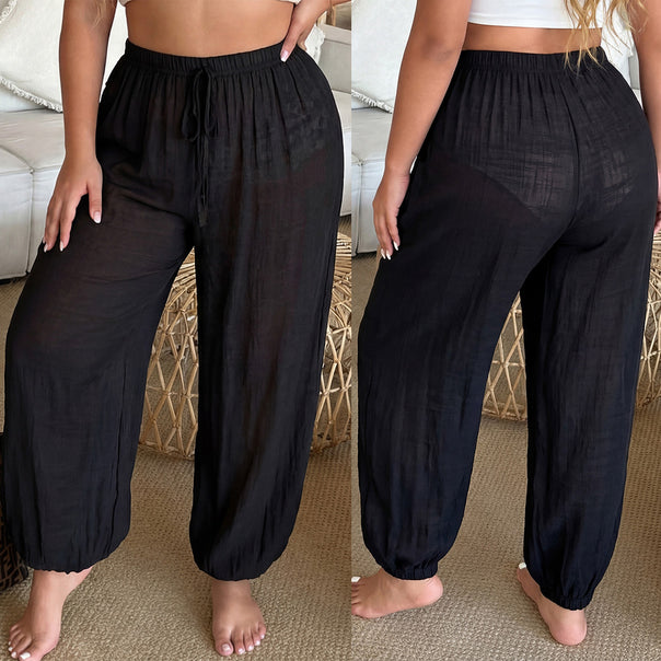 Ladies airy leisure pants with elastic waistband Mune Fashion
