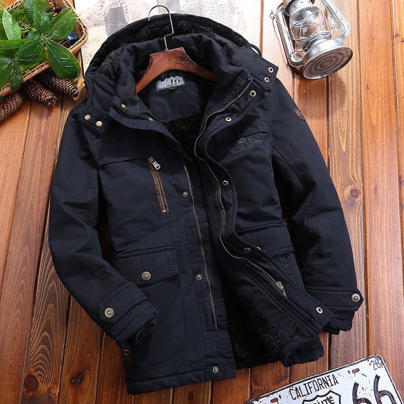 Men's Weatherproof Fleece Jacket with Removable Hood Mune Fashion