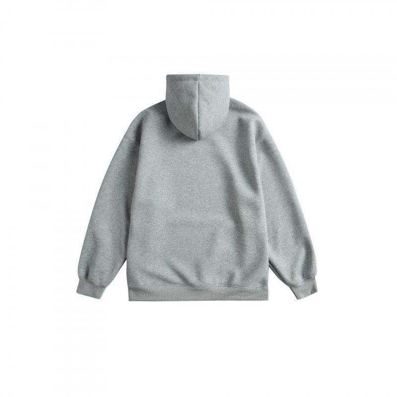 Unisex Oversized Hoodie with Kangaroo Pocket, Logo Print and Wide Ribbed Hem Mune Fashion