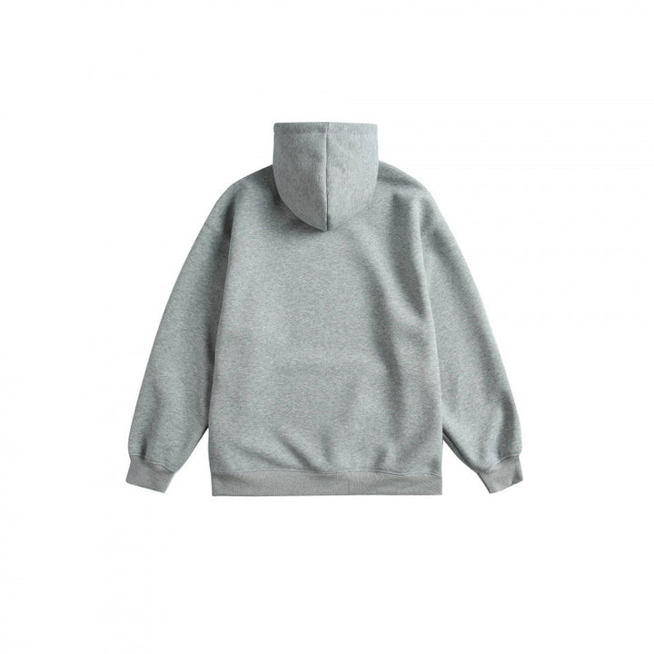 Unisex Oversized Hoodie with Kangaroo Pocket, Logo Print and Wide Ribbed Hem Mune Fashion
